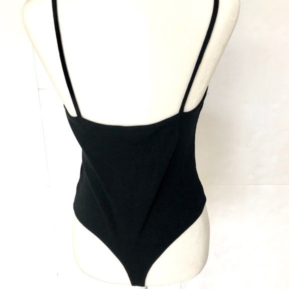 Black bodysuit cotton top size M - Picture 2 of 6
